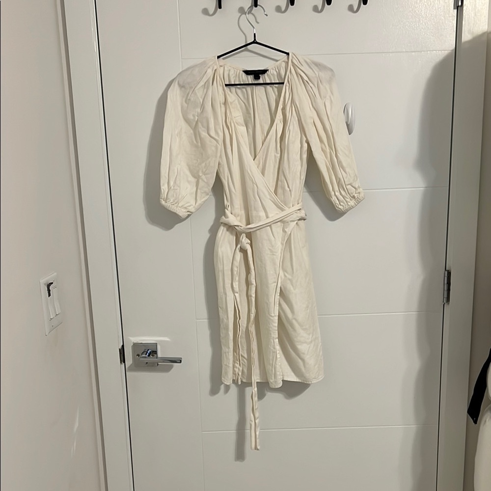 Banana Republic Cream Wrap Dress